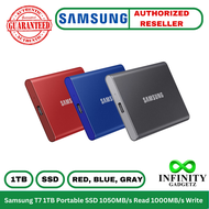 Samsung T7 1TB Portable SSD 1050MB/s Read 1000MB/s Write