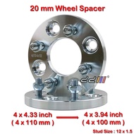 [READY STOCK] 2Pcs Wheel Spacer 20mm 4x110 to 4x100 Perodua Kancil L2 / Perodua Viva / Perodua Rusa