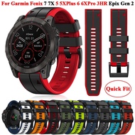 [HOT JUXXKWIHGWH 514] 26 22มม. Quickfit สายนาฬิกาสำหรับ Garmin Fenix 7X 6X 5X Plus 3HR ซิลิโคน Easyfit สายรัดข้อมือ Fenix 6 7 5 935 Epix Smartwatch