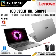 LENOVO LOQ Gaming 15ARP10E 83S00044MJ - 15.6'' 144Hz R7 7735HS, 16GB DDR5 512GB SSD, RTX4050 W11 OPI