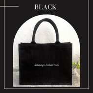 JUTE BAG BLACK MIN 15 WORDS ✨