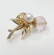 Mikimoto 珍珠玫瑰金胸針