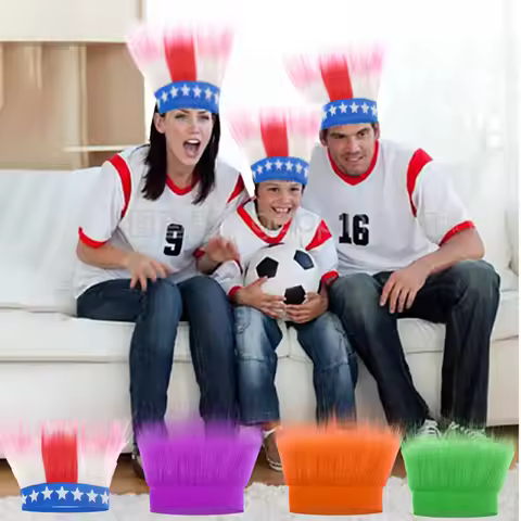 Football Fans Wig Hairy Headband Funny Wigs Hat Crazy Troll Wigs Costume Accessory for Man Women Hal