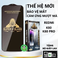 Redmi K80/ K80 PRO/ K80 ULTRA premium tempered glass, smooth touch, full screen - Panda