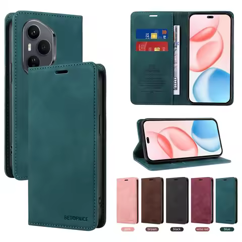 RFID BLOCKING Flip Leather Case For Huawei Honor 200 90 60 50 SE X50 X40 X9A X9 X8A X8 X7A X7 X30 X6