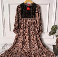 MUMTAZ MIDI DRES RAYON MOTIF TRISET