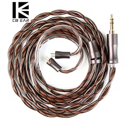 KBEAR Cadence earphone cable Upgrade Cable for HiFi Earphones Mixed Silver-Plated & Pure Copper Cond
