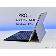 Microsoft Surface Pro 5, i5-7th Gen,8 GB RAM, 256GB SSD, Touchscreen, detachable, Windows 11 pro