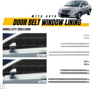 MTTO Honda City 2003 - 2008 Exterior Window Lining Door Belt Moulding Stainless Steel Accessories
