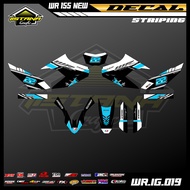 WR 155 Motorcycle Striping Sticker - Racing Motif WR Motorcycle Variation Striping Sticker. WR155.IG