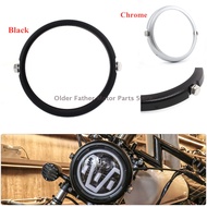 CNC Billet Aluminum Motorcycles 7 In LED Round Headlight Housing Headlamp Trim Ring Mount Bracket Fo
