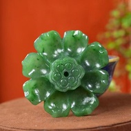 一款非常精緻漂亮的和田玉碧玉香插擺件寓意吉祥如意百財聚來