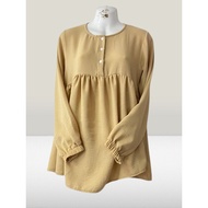 LINA BLOUSE DOLLY 3 BUTTON UNTUK WANITA MUSLIMAH KAIN CEY IRONLESS Women Shirt