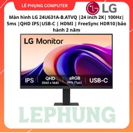 LG 24U631A-B.ATVQ Monitor | 24 inches | 100Hz | 5ms |QHD IPS |USB-C | SRGB 99%| HDMI | FreeSync HDR1