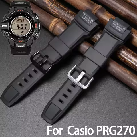 Watch Accessories Suitable For Casio Protrek PRG-270 Prg 270 Mens Watch Strap Sports Waterproof Rubb