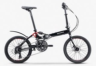 二手 95% 新Oyama20吋16速 *避震* 碟剎摺疊單車折疊腳踏 Folding Bike