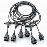 Dây Đèn LED Trang Trí Ngoài Trời E27 Trang Trí Quán Cafe Trà Sữa - Dài 5M/10 Đui - 10M/20 Đui : Khôn