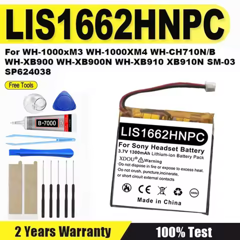Battery LIS1662HNPC For Sony WH-1000xM3 WH-1000XM4 WH-CH710N/B WH-XB900 WH-XB900N WH-XB910 XB910N SM