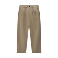 Giordano Mens กางเกงผู้ชาย Relax Fit Cotton-Tencel Elastic Khakis Pants 01115036002 กางเกงขายาวผู้ชา