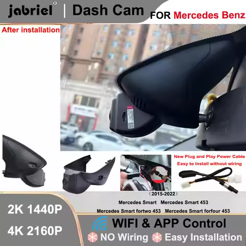 Dash Cam Camera DVR 2K 4K Wifi Plug and Play Car DVR For Mercedes Benz Smart 453 for Smart fortwo fo