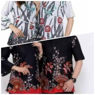 Batik couple Modern Pasangan Sedondon Couple set baju batik lelaki wanita langan pendik