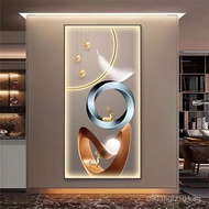 Inlaid Diamond Wall Art Hallway Vertical Version Light Luxury Decorative Painting Modern Simple Crys