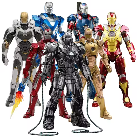 ZD Toys 1/10 Iron Man Figurines MK30 Iron Patriot Blacklash Figures MK33 MK39 MK17 MK21Action Movie 