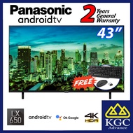 Panasonic 43" 4K HDR Android LED TV TH-43LX650K (Free Wireless Keyboard & Mouse)