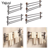[Yajuyi] Wall-mounted Towel Rack, Double , Foldable, Metal PP, , Space-saving And Practical for , Be
