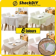 Waterproof Table Cloth Cover Anti Oil Dustproof Dining Tablecloth Cover for Kitchen Plaid Table Mat 