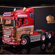 รื้อฟื้น1: 64 Scania SCANIA R Series รถบรรทุกรถพ่วงรถโลหะผสมโมเดลรถเทรลเลอร์ดายคาสต์)