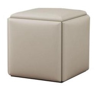 創意多功能皮革五合一組合椅子凳子沙發凳-米白色(偏米色)～全新福利品～原價3080，65折出清，適合房東租客使用
