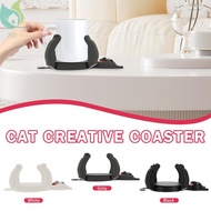 3D Print Cup Holder Creative 3D Print Cat Mug Holder Tabletop Protector for Home SHOPQJC0539