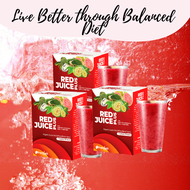 Slimming Drink | 3 Box (21 Sachets) Red Juice Plus by PHC Superfood Powdered for Slimming Herbal Tea Weight Loss Lower High Blood Sugar Detox Reduce Appetite with Stevia Moringa Banaba Lemon Grass Turmeric Garcinia Cambogia L-Carnitine Guava Pepper