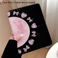 1pc Pink Planet, Heart And Bow Pattern Tablet Protective Case With Stand, Compatible With Honor 8/9/