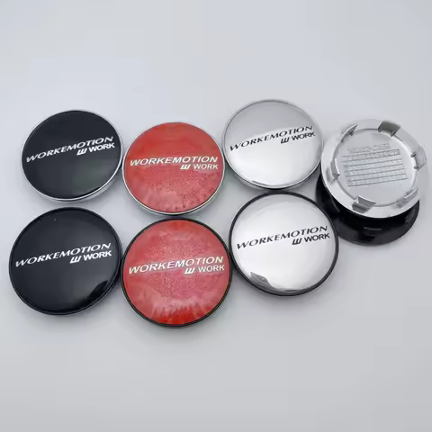 4pcs 59MM (51MM I.D) W Work Emotion Logo Emblem Car Wheel Center Caps Wheels Hub Lid Rim Hubcaps Cen