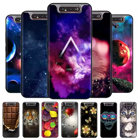 For Samsung Galaxy A80 Case Phone Cover Soft Silicone TPU Back Cases For Samsung Galaxy A80 A 80 Bum