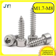 M1.7/M2/M2.3/M2.5/M3/M3.5/M4/M5/M6/M8  304 stainless steel cylindrical head hexagonal self-tapping s