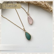 Rose Quartz + Amazonite Crystal Necklaces Crystal Chain