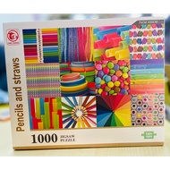 1000 Keping Jigsaw Puzzle – gambar Pencils & Straws 🧩 gg88505 super888toys