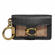 【COACH】撞色鑰匙零錢包-卡其黑