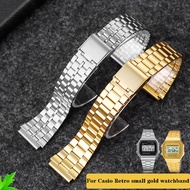 Stainless steel strap A158/A159/A168/A169/B650/AQ230/700 small gold watch series 18mm wristband