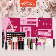 POPFEEL 24 Day Holiday Glow Advent Calendar, Complete Makeup Set With Skincare, Brushes & Cosmetics,