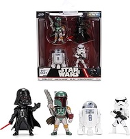 Jada Star Wars Metalfigs 4-Pack – Darth Vader, Stormtrooper, R2-D2, Boba Fett (Classic) Die-Cast Fig
