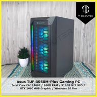 Customize Gaming Asus TUF B560M-Plus Wifi Intel Core i5-11400F 2.6GHz 16GB RAM 512GB M.2 SSD GTX 166