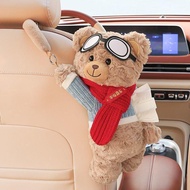7612 Lovers🔥 Car Tissue Box Hanging Type Car Tissue Box Cute Cartoon Interior Decoration High-End St