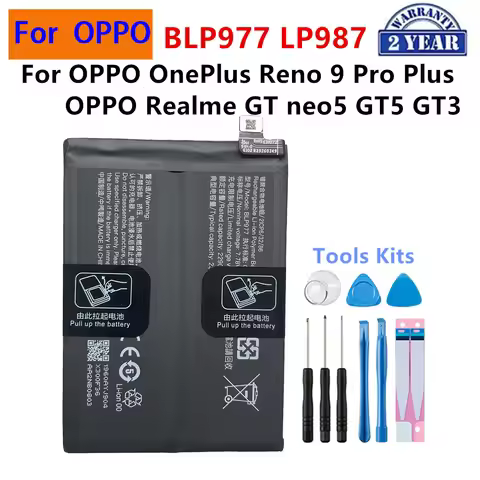 Brand New BLP977 LP987 Battery For OPPO OnePlus Reno 9 Pro 9 Plus Realme GT neo5 GT5 GT3 Phone Batte