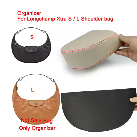 Felt Bag Insert Purse Organizer Fit For Longchamp Le Pliage Xtra Shoulder Bag Crescent Handbag Inner