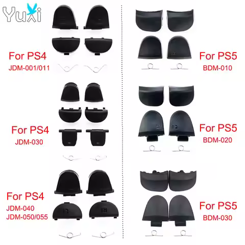 YuXi For PS5 V1 V2 V3 L2 R2 L1 R1 Trigger Button Key With Springs Repair Part for PS4 JDM JDS 001 01