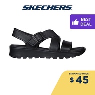 Skechers Women Foamies Footsteps Summer Bliss Sandals - 111575-BBK Anti-Odor, Dual-Density, Hanger Optional, Machine Washable, Luxe Foam